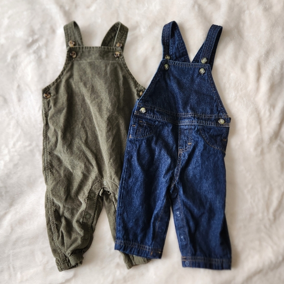 Two pair of Carters Overalls - Picture 1 of 4